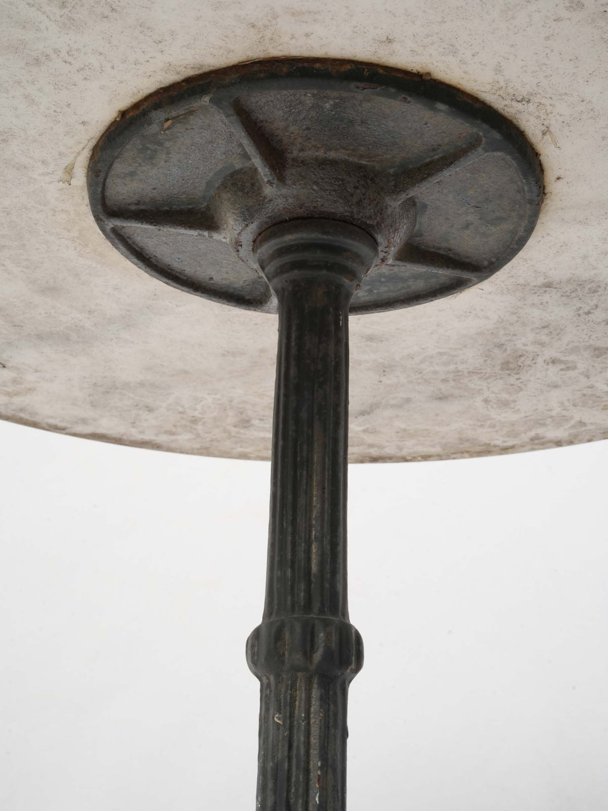 Vintage French Bistro Table with Carrara Marble Top
