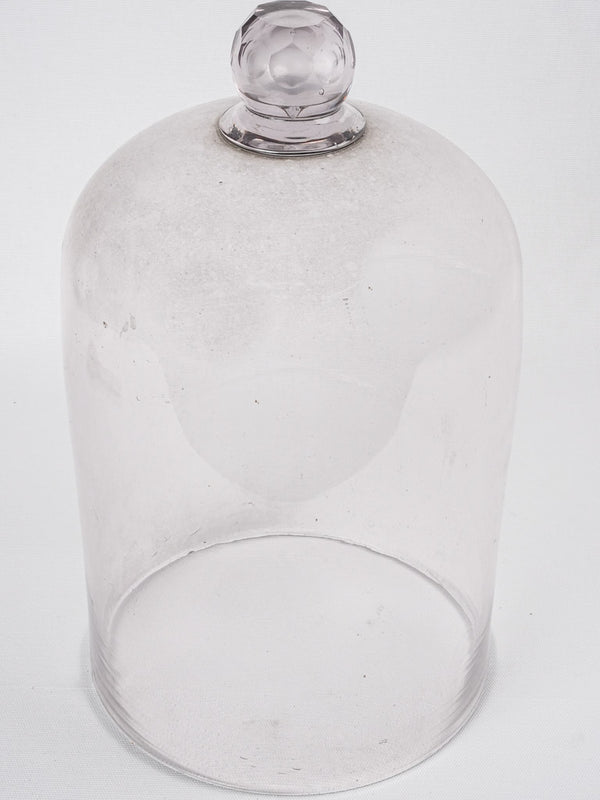 Antique French tall glass cloche