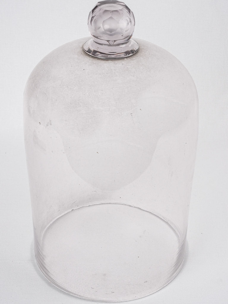 Antique French tall glass cloche