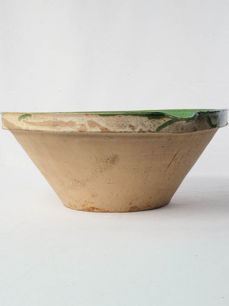 Lightly worn clay mixing dish