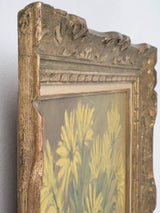 Aged French art with daisies