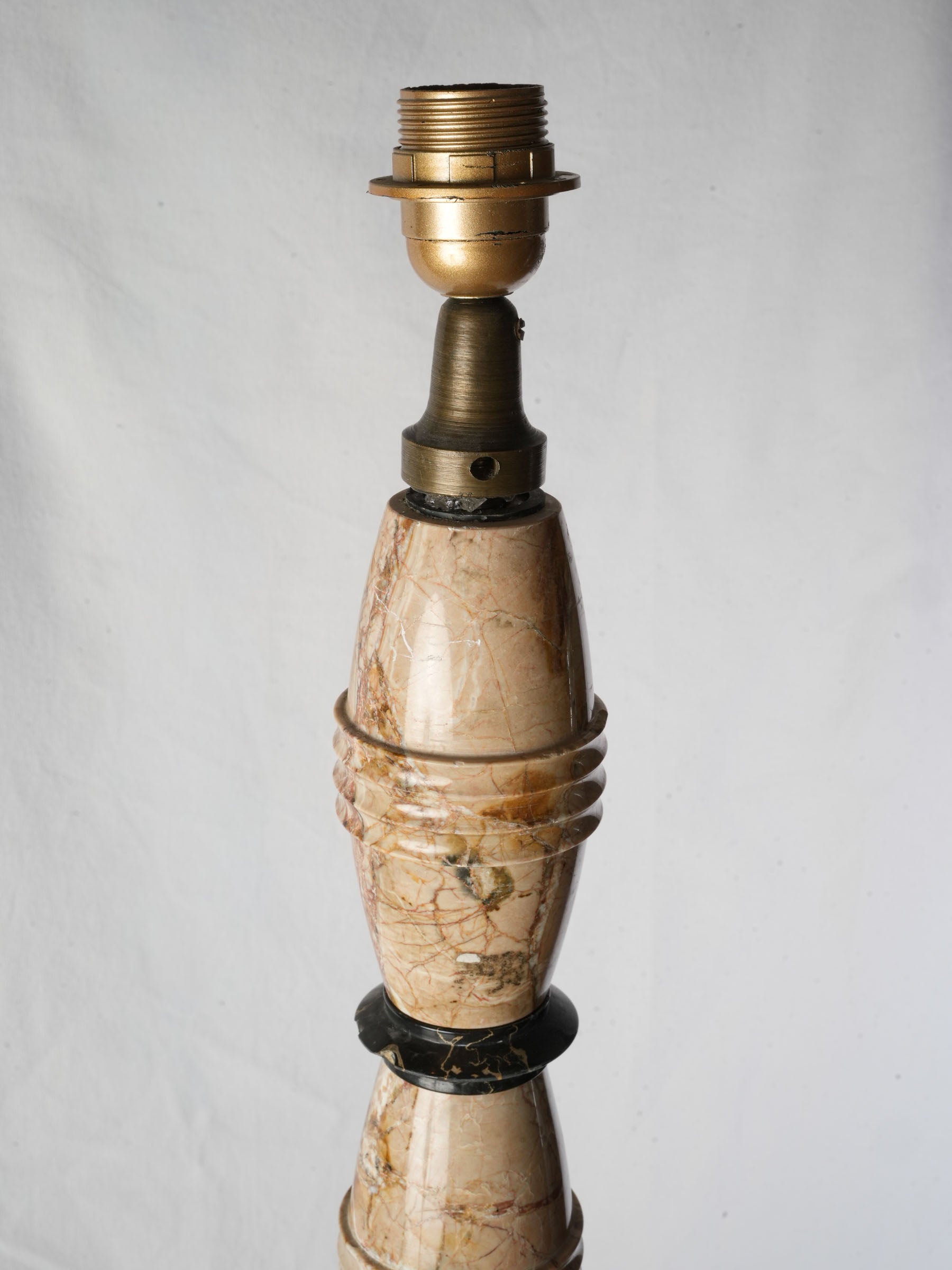 Beige and honeyed column lamp