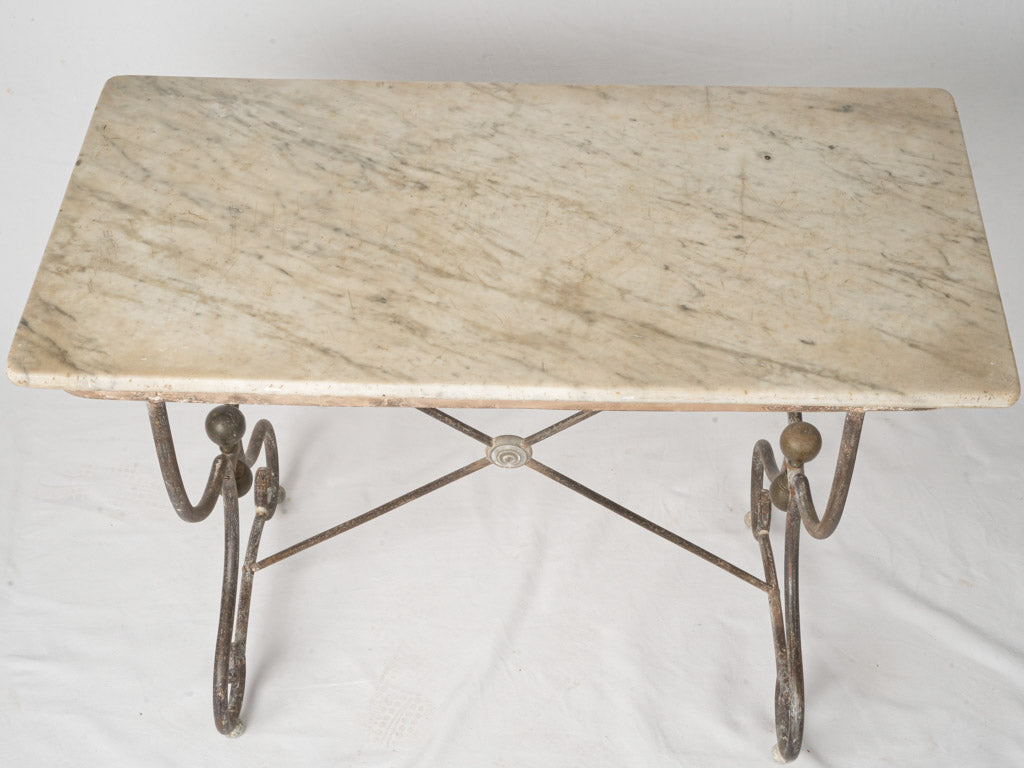 Heritage Carrara marble console table