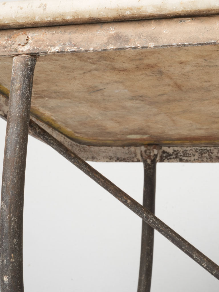Historical French marble bistro table  