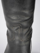 Men's leather riding boots w/ shoe stays - 1940s