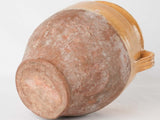 Antique French confit pot - half ocher glaze 9¾"