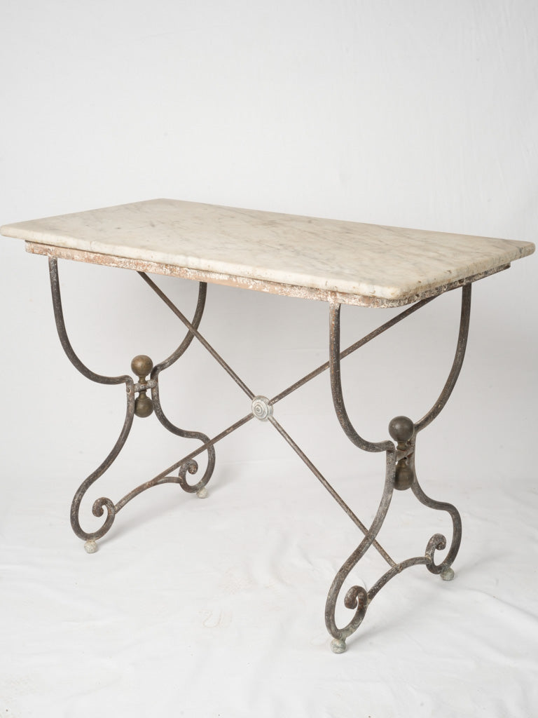 Timeless Carrara marble bistro table  