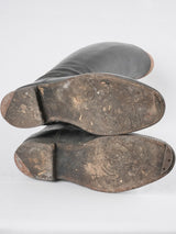 Men's leather riding boots w/ shoe stays - 1940s