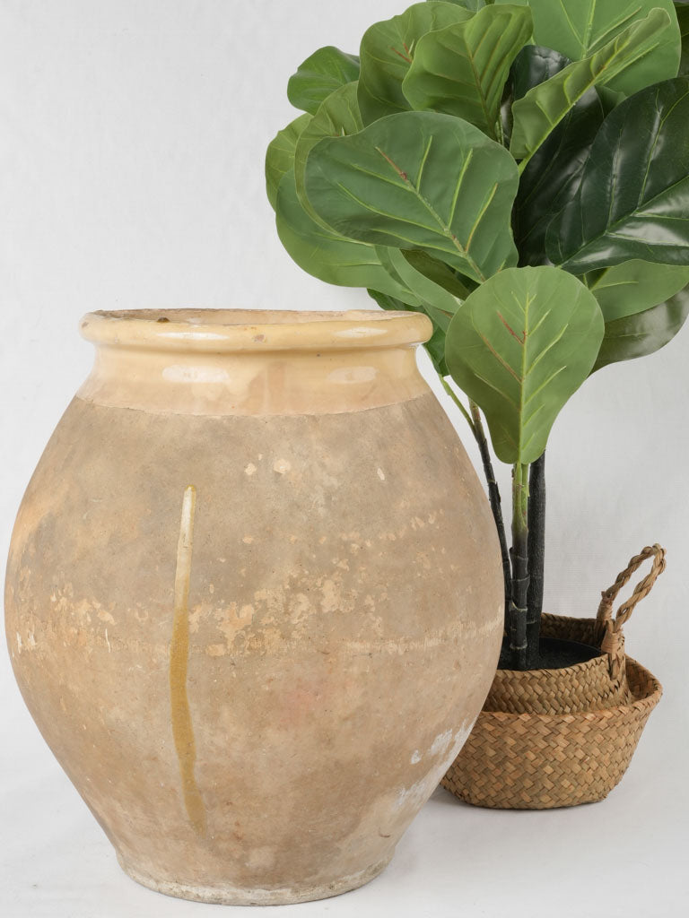 Vintage Castelnaudary ceramic olive container