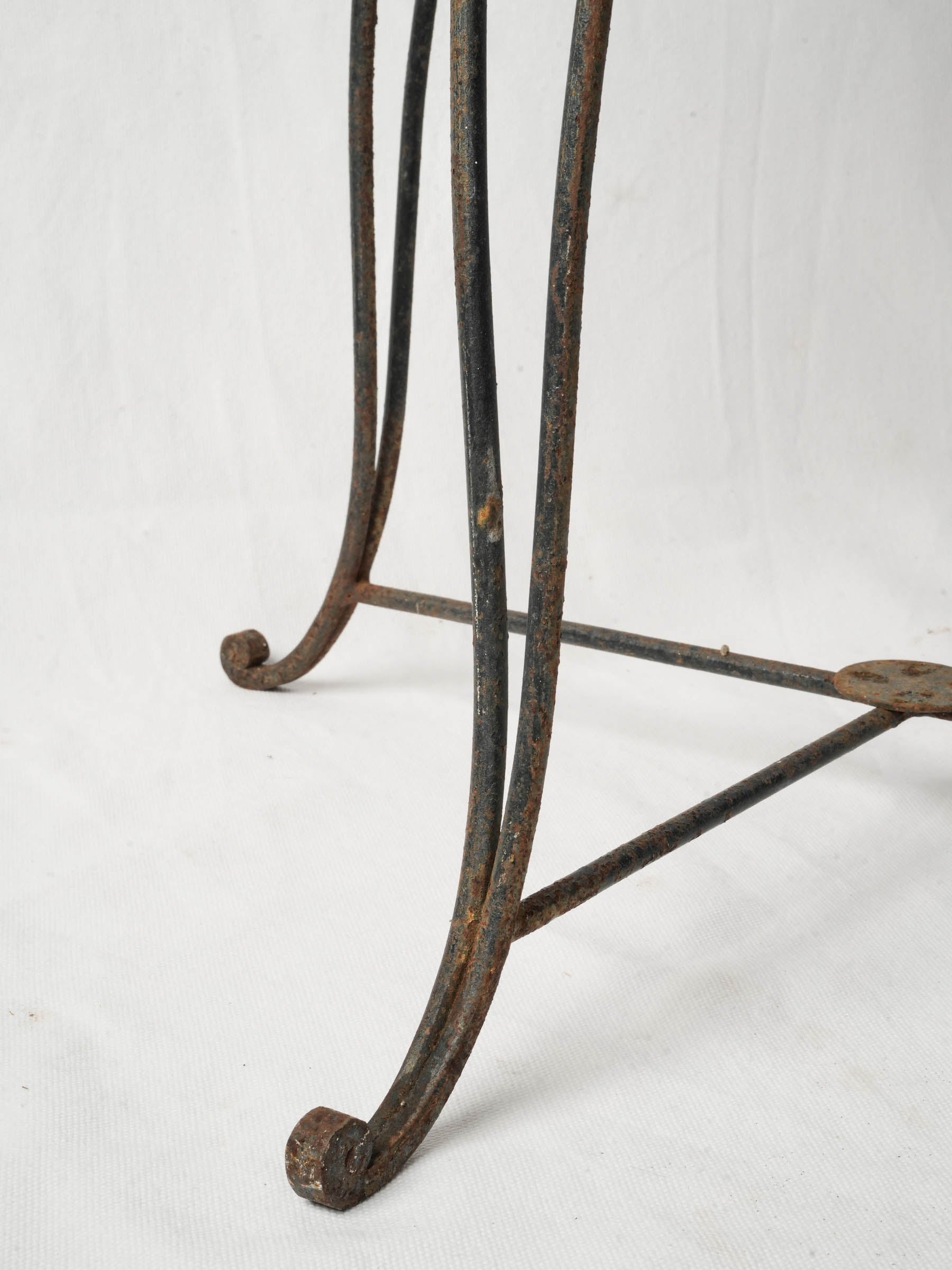 Pair of Small French Wrought Iron Garden Chairs w/ Scrolling Motifs