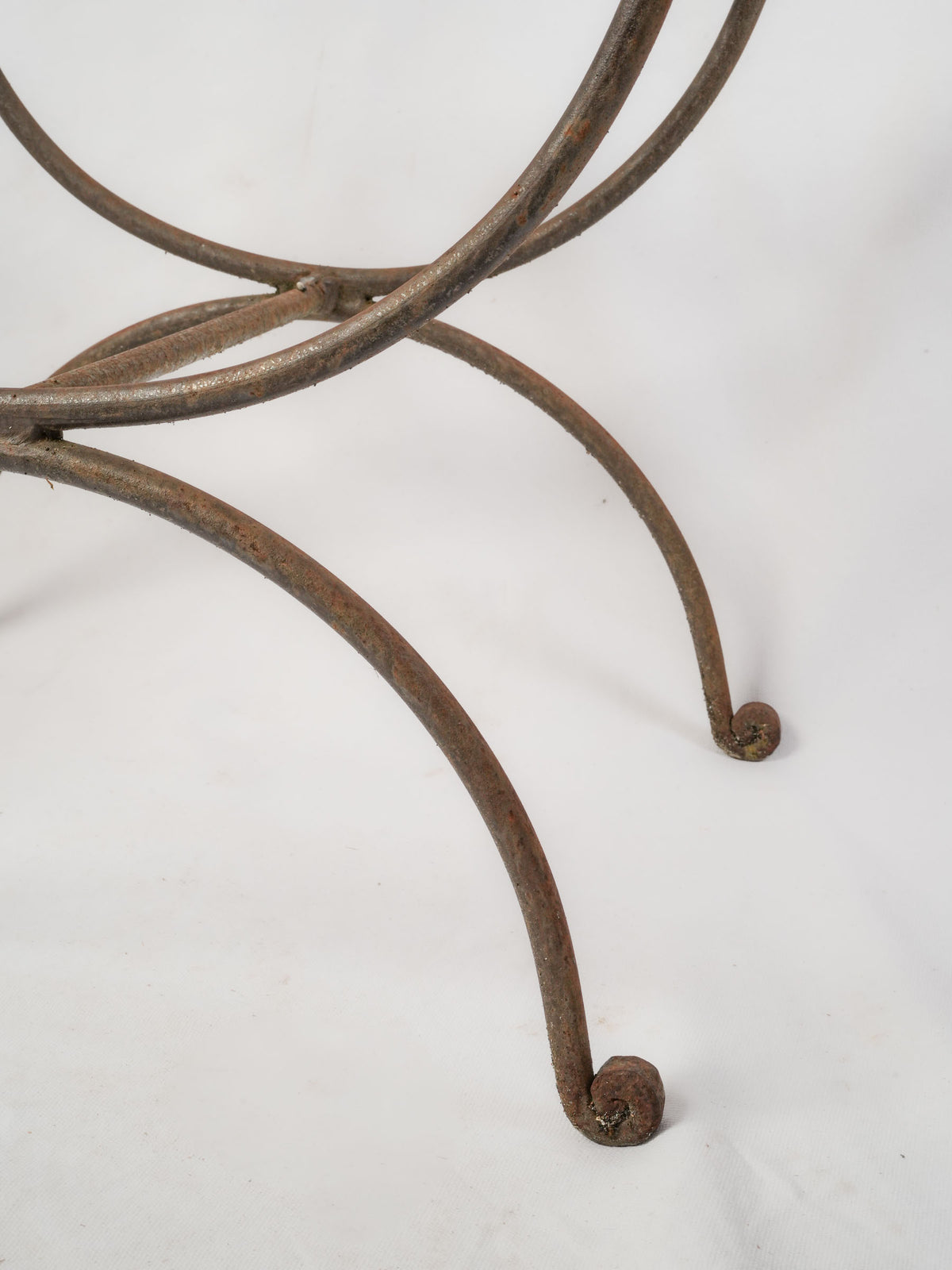 Set of 8 French Wrought Iron Garden Chairs w/ 2 Stools