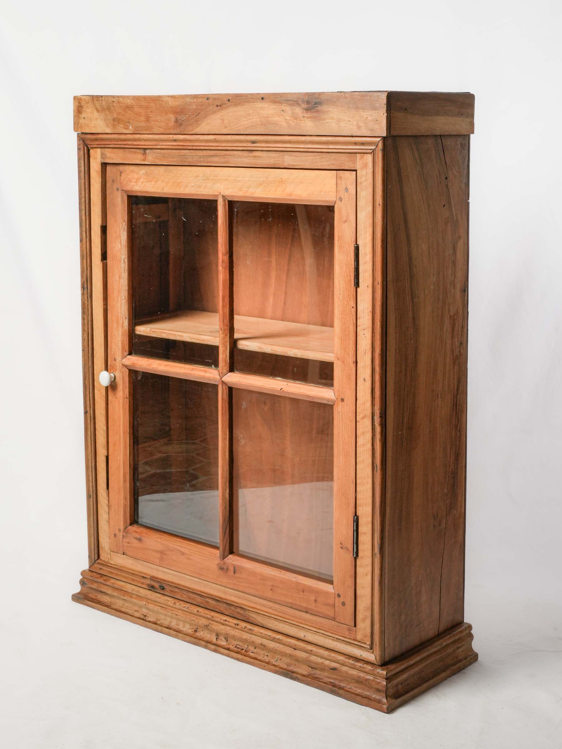 French Walnut Kitchen Vitrine - Wall Mounted - 40½" x 32"