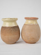 Pair of miniature antique French Biot jars 6¾"