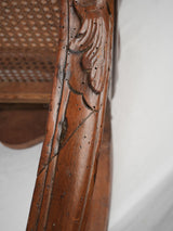 Graceful vintage walnut wicker chairs
