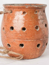 RESERVED CS 19th century chestnut roasting pot - perforated 6"