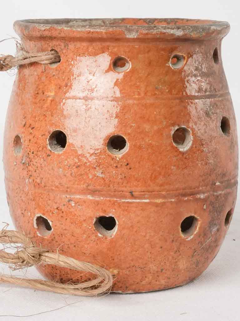 RESERVED CS 19th century chestnut roasting pot - perforated 6"