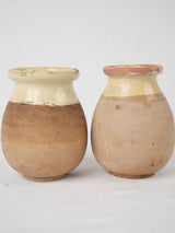 Pair of miniature antique French Biot jars 6¾"