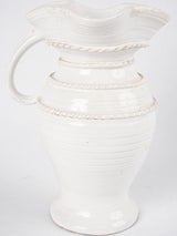 Vintage French white earthenware flower vase