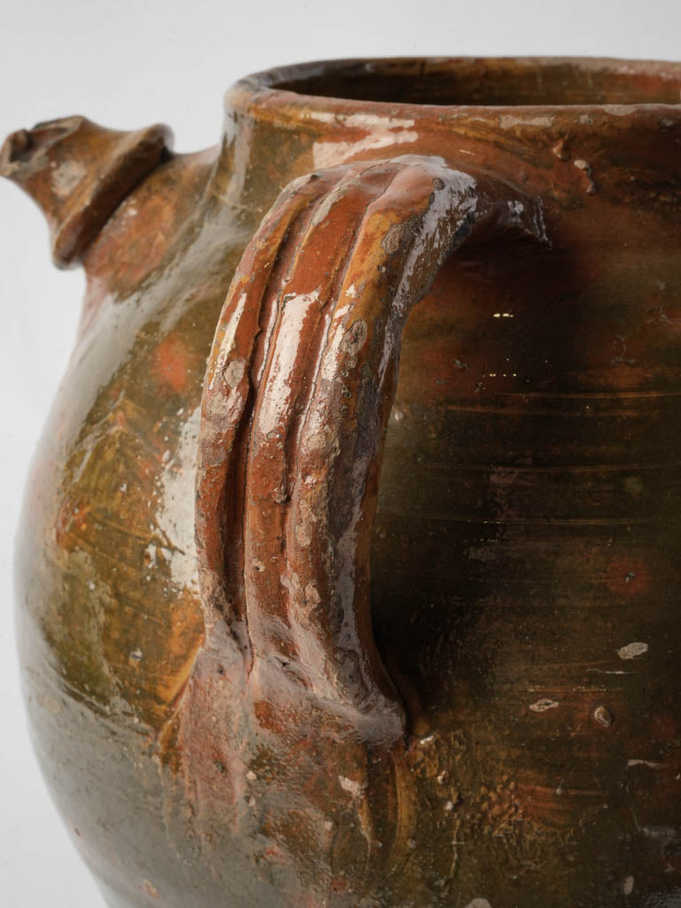 Handcrafted rustic-toned elegant urn