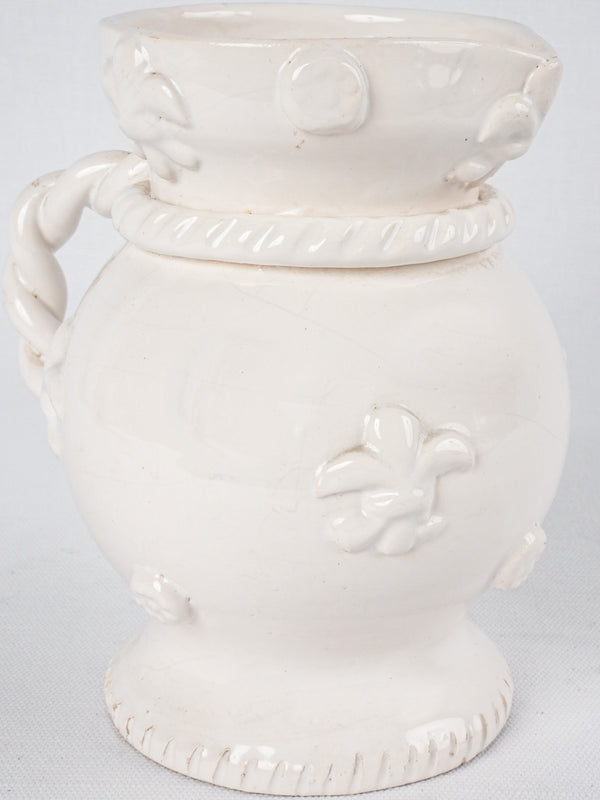 ÉMILE TESSIER pitcher w/ fleur de Lys - Small 7½"