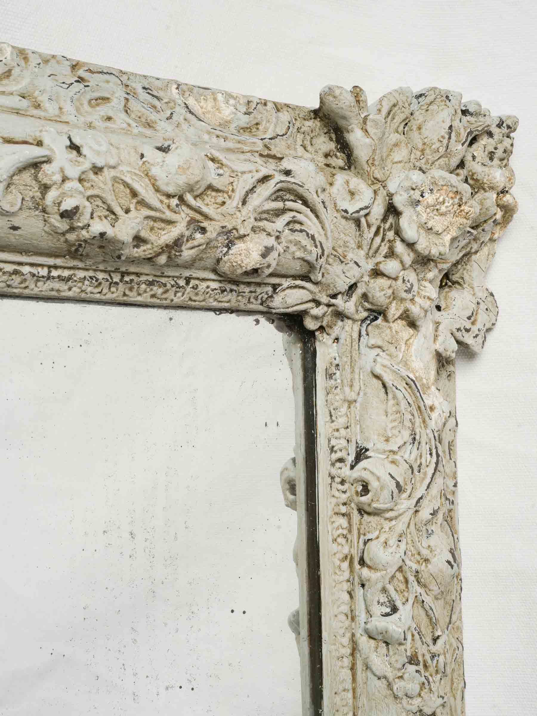 Elegant patinated opulent romantic mirror  