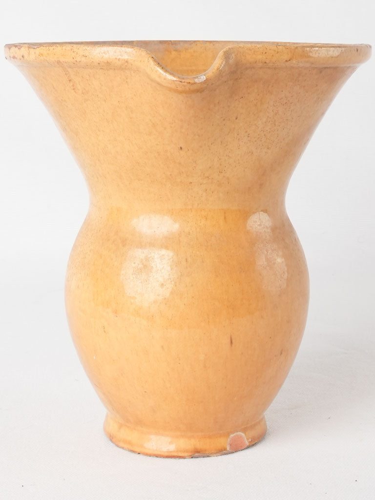 RESERVED GG Antique ocher crachoire spittoon - Dieulefit 8¾"