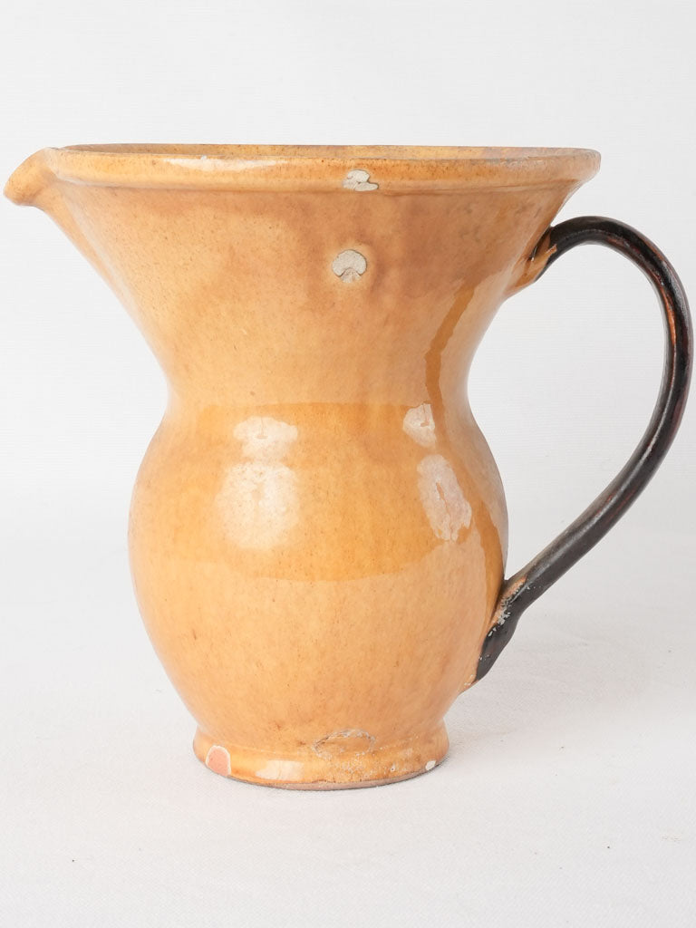 RESERVED GG Antique ocher crachoire spittoon - Dieulefit 8¾"