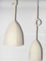 Artisan-made Chantilly cream felt pendant light