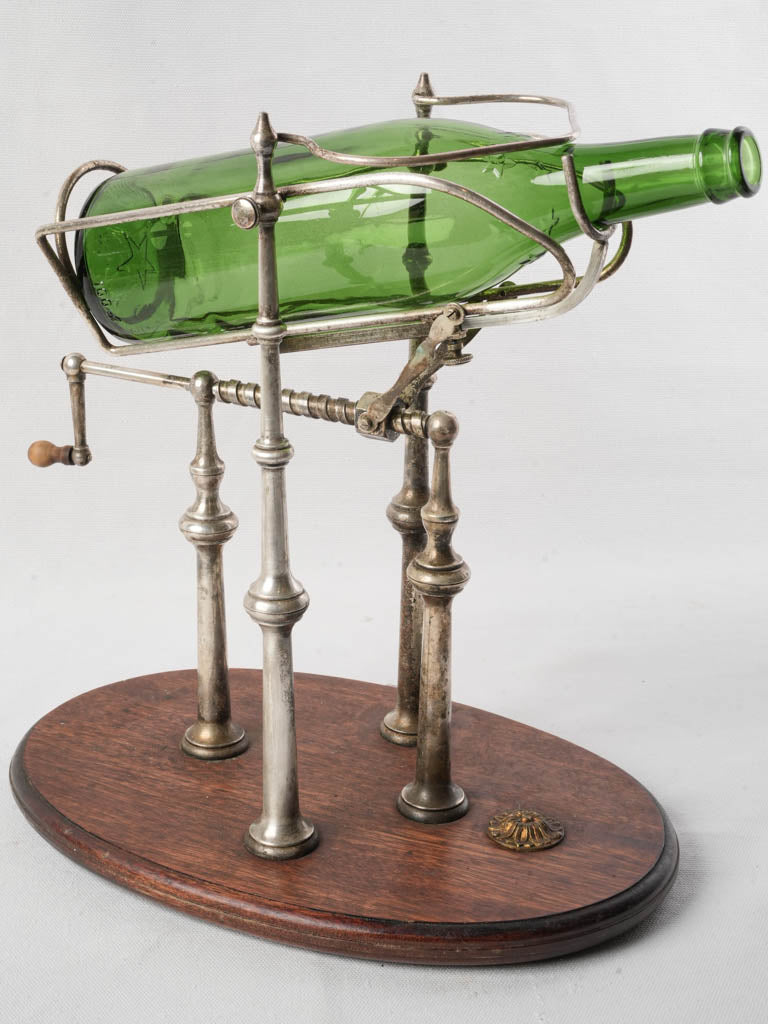 Rare antique mahogany wine cradle  