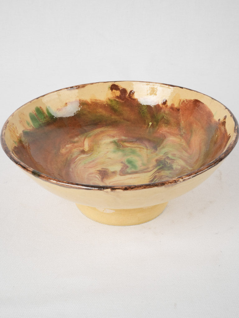 Rare jaspe-style Dieulefit pottery bowl