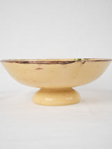 Collectible brown-rimmed French ceramic bowl