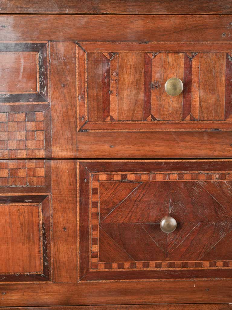 Small Louis XVI maple marquetry commode