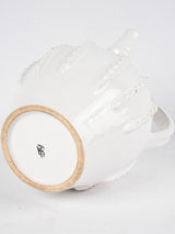 ÉMILE TESSIER pitcher w/ vertical ribbed decoration - 9"