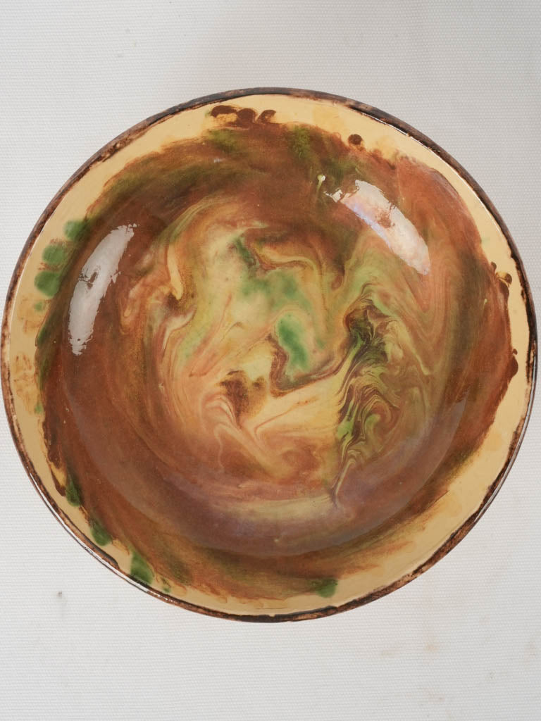 Traditional marbled Dieulefit earthenware bowl
