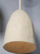 Modern cream French felt cloche pendant
