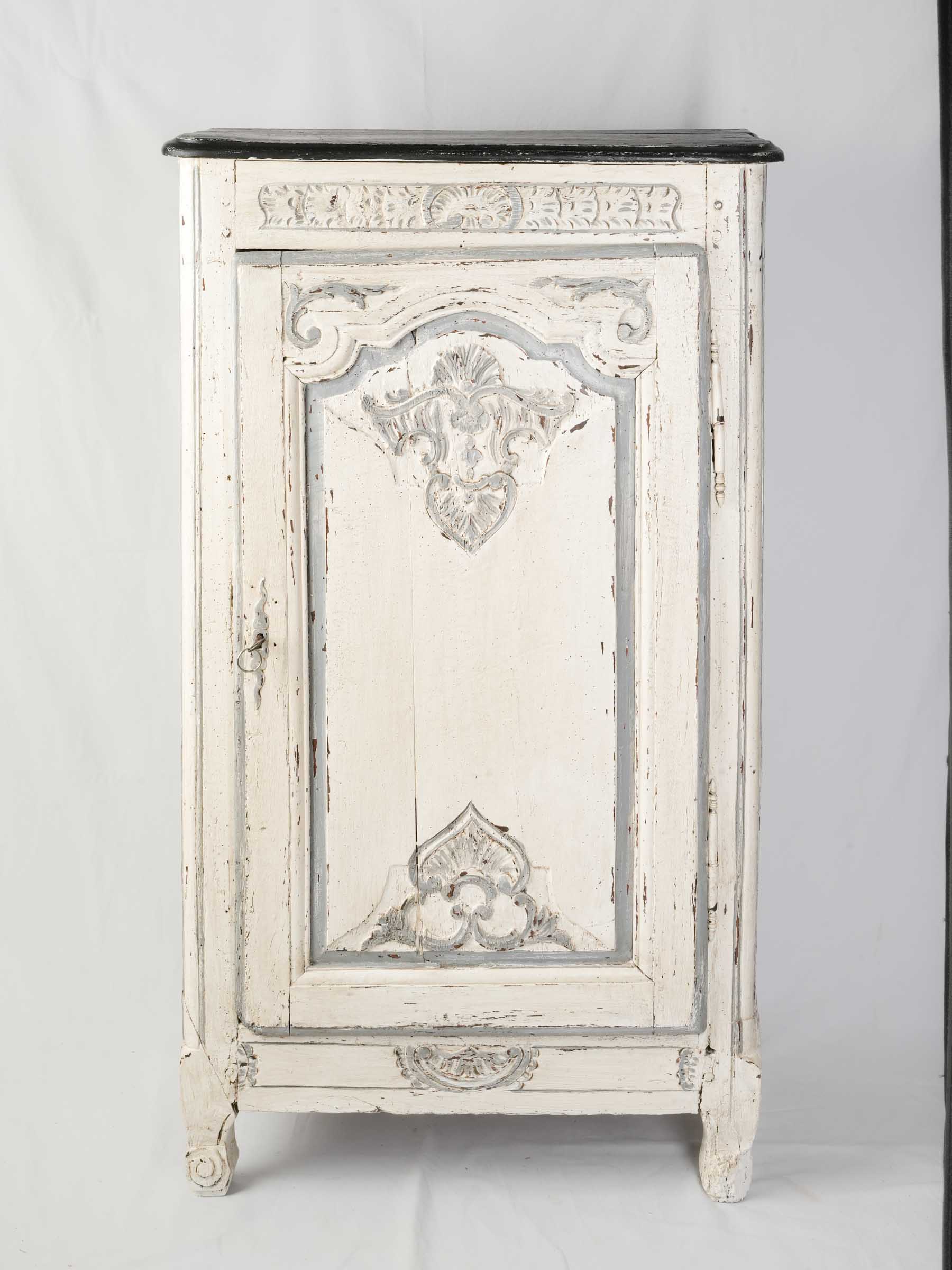Distressed carved Louis XV sideboard