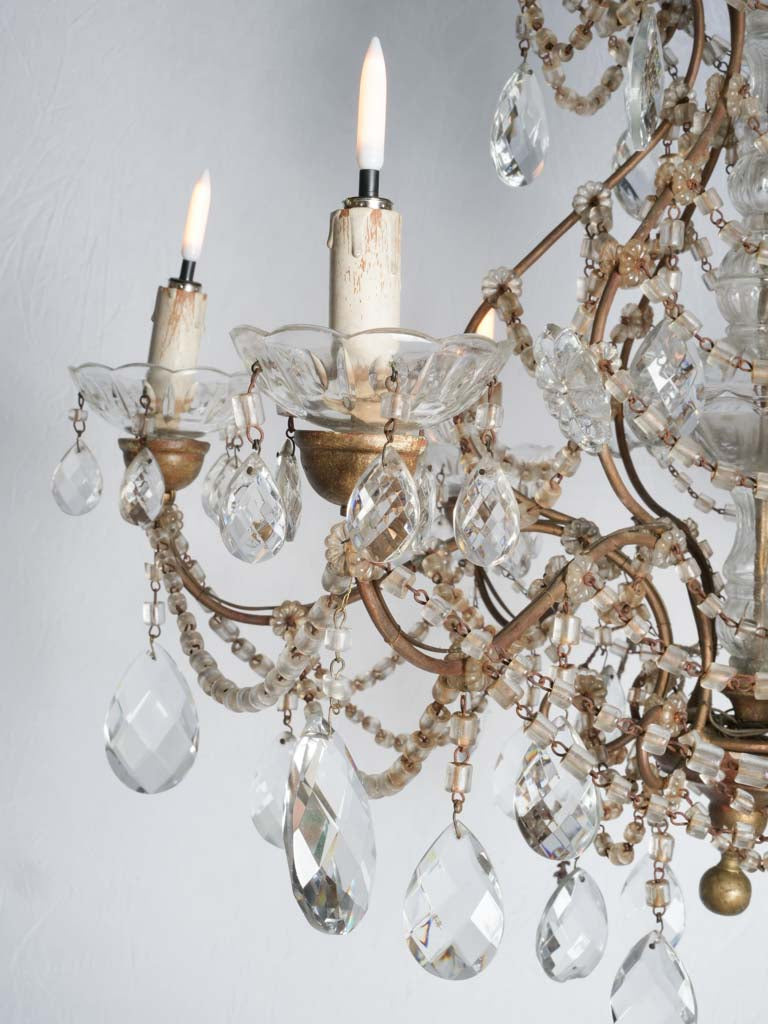 Beautiful vintage crystal Italian chandelier