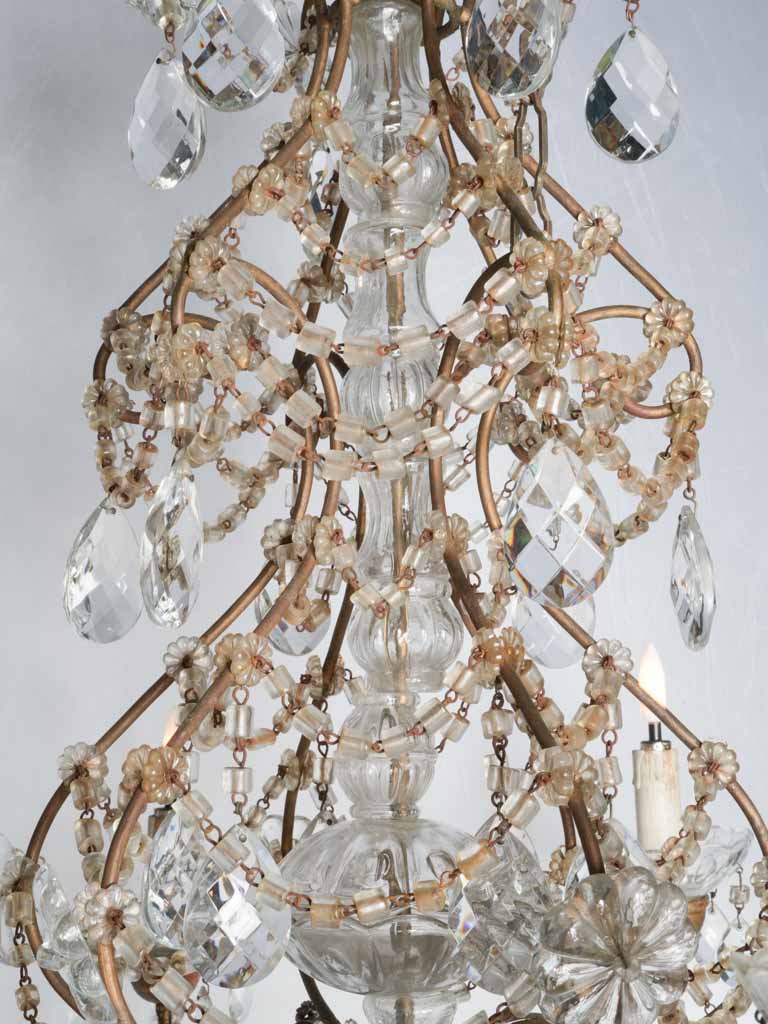 Elegant 19th-century Rococo-style chandelier