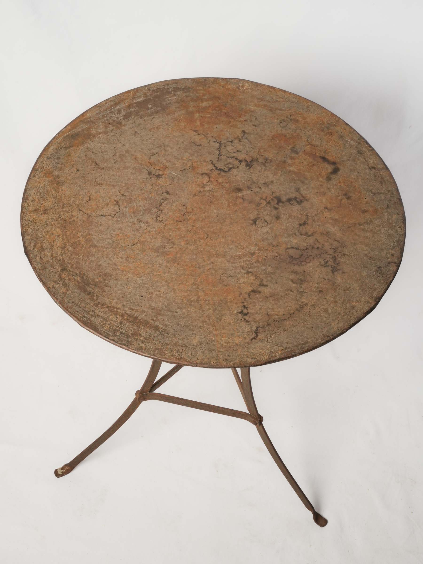 Vintage Wrought Iron Guéridon Table from Provence - Round