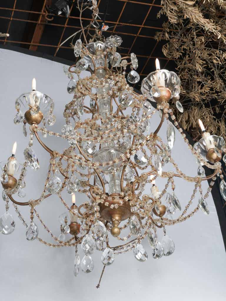 Exquisite Rococo iron frame chandelier