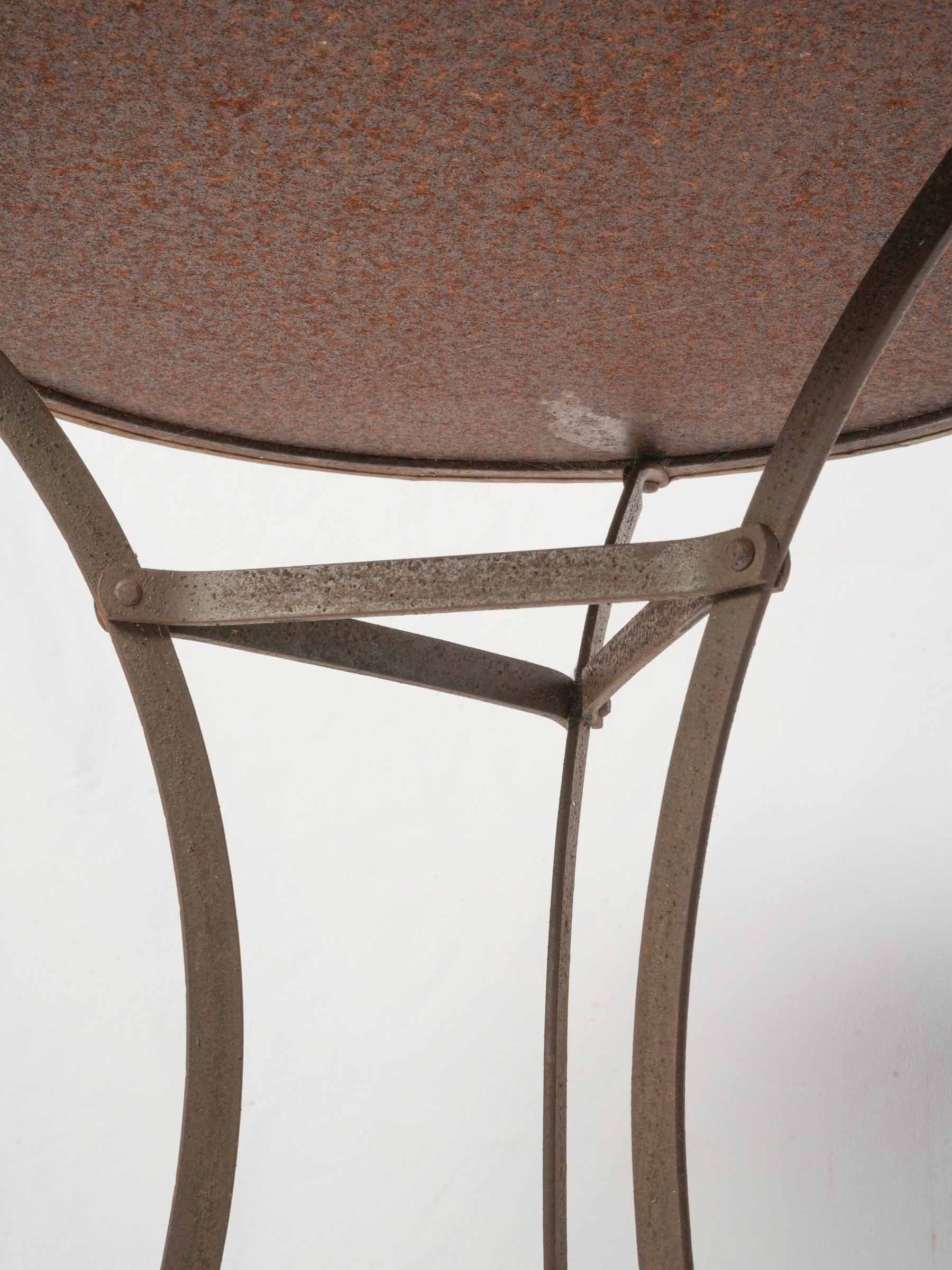 Vintage Wrought Iron Guéridon Table from Provence - Round