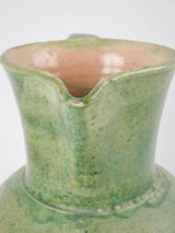 French pale green Vallauris pitcher -12½"
