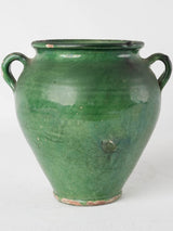 Small dark green confit pot 7½"