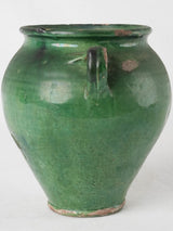 Small dark green confit pot 7½"