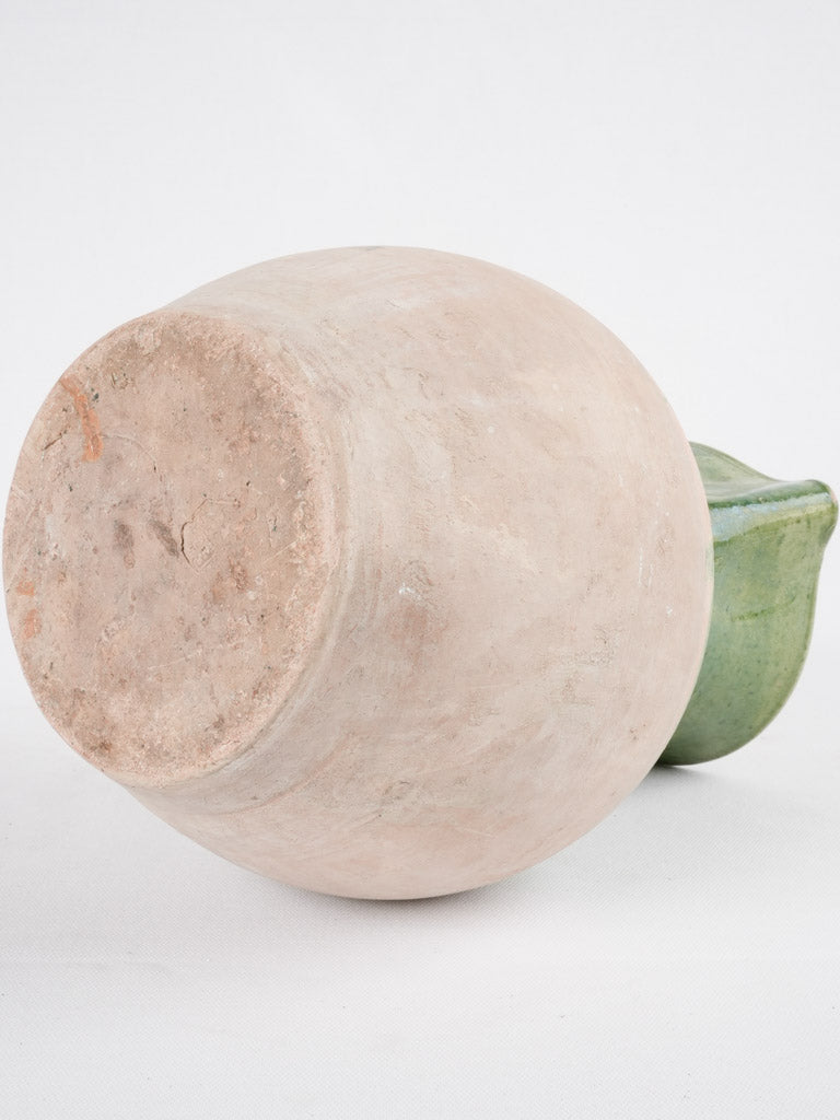 French pale green Vallauris pitcher -12½"