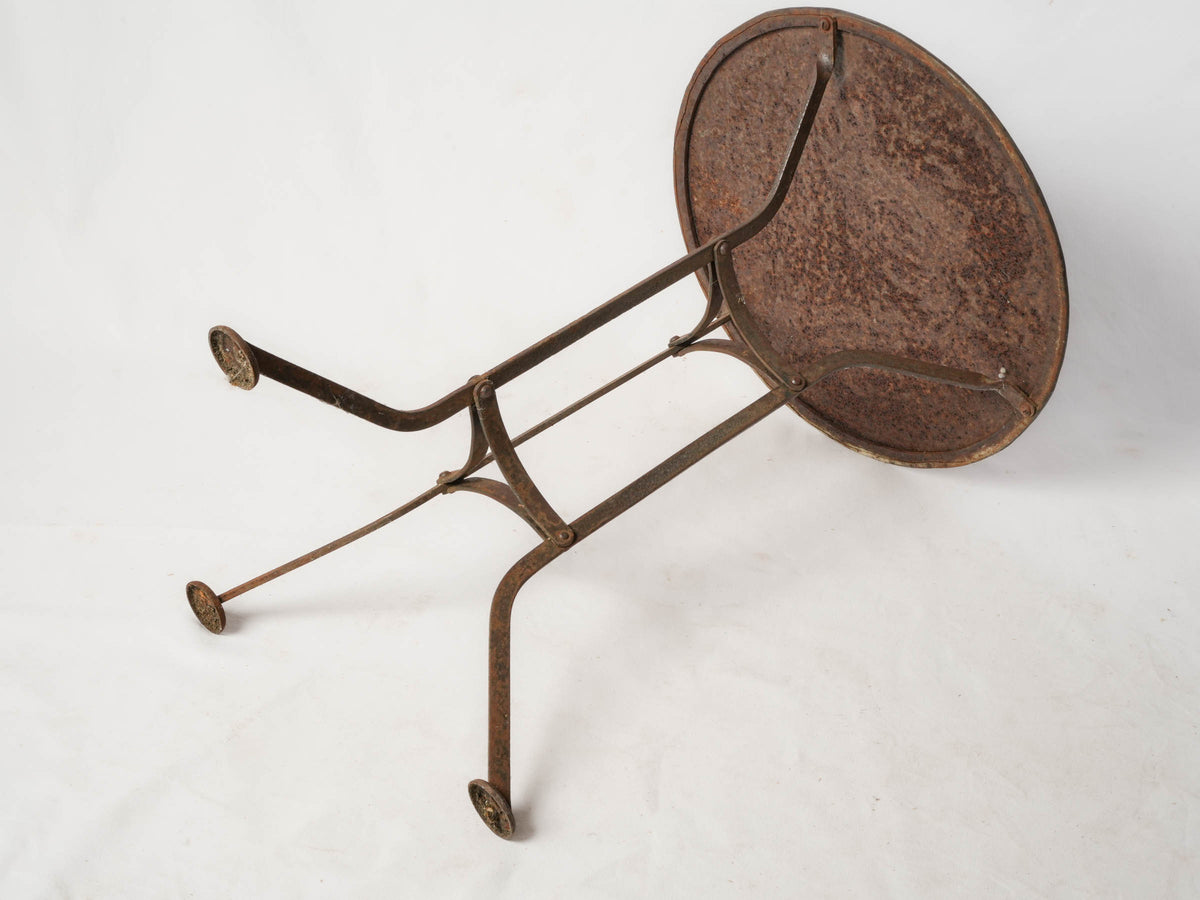 Vintage French Metal Guéridon Table w/ Three Legs