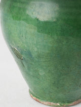 Small dark green confit pot 7½"