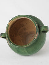 Small dark green confit pot 7½"