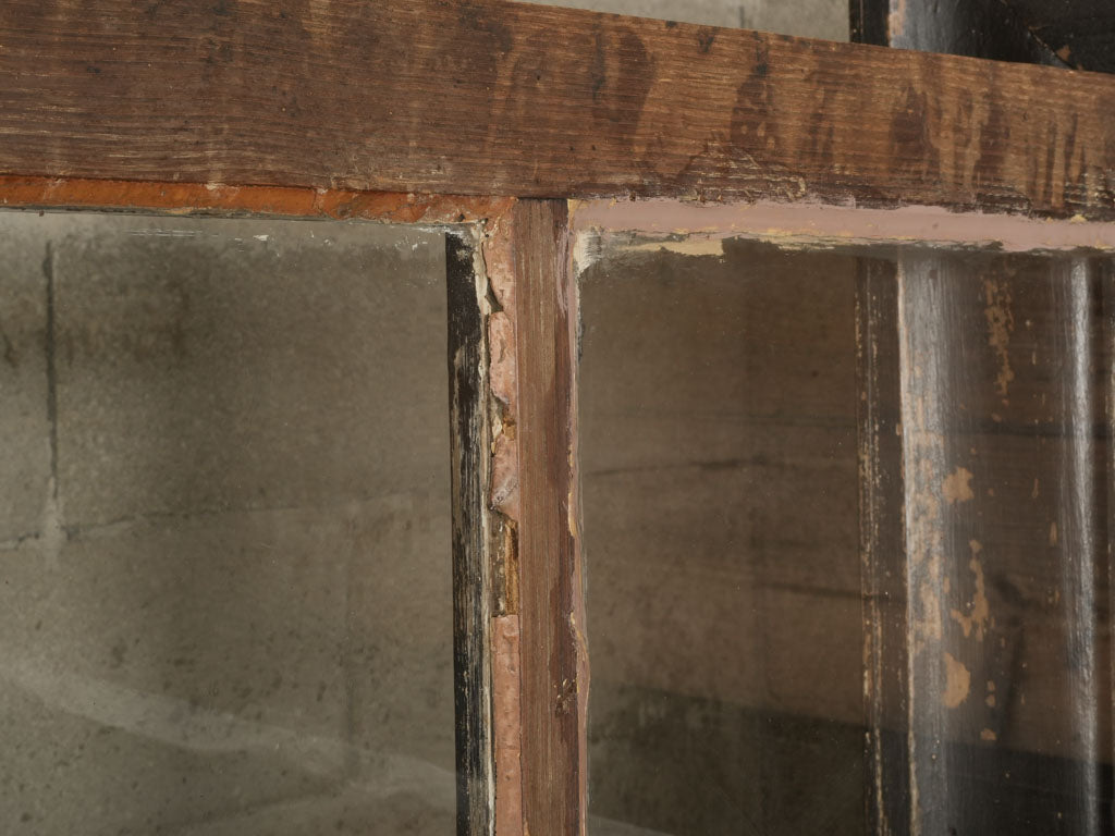 Vintage charm glass door cabinet