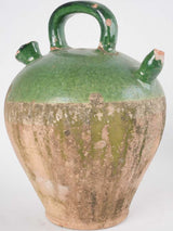 Antique French "Kanti" pitcher - green 11¾"
